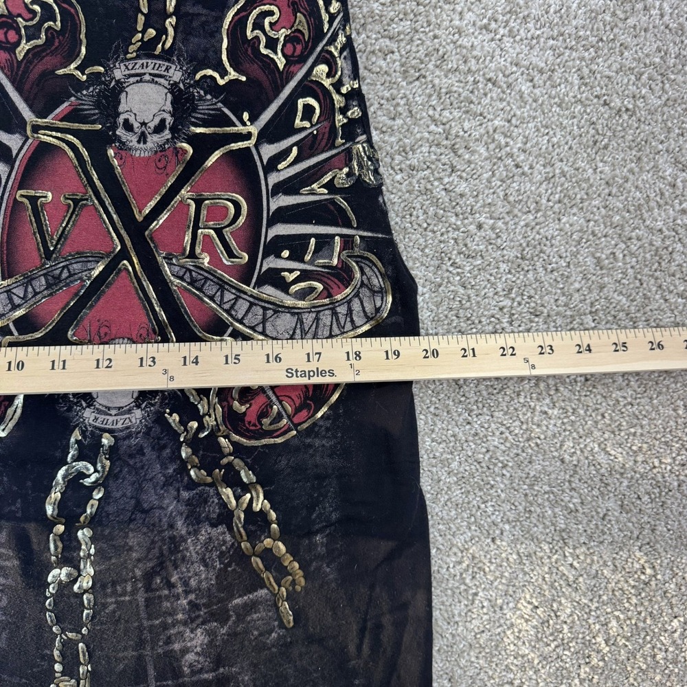 XAR Unlimited Mens Large Black Graphic Muscle Tank Top Skulls Chains VRX - Picture 6 of 8